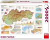 Mapa Slovenska - Puzzle (2000 dílků)