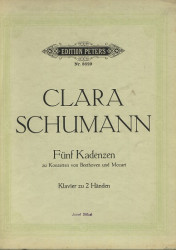 Pět kadencí ke klavírním koncertům Klára Schumannová