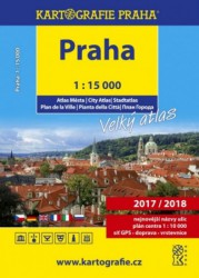 Praha 1:15 000 - Velký atlas 2017/2018