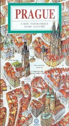 Prague - carte panoramique et guide illustré du centre ville