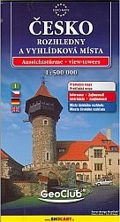 Česko - rozhledny a vyhlídková místa 1:500 000