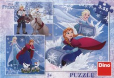 Ledové království - Puzzle (3x55 dílků)