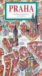 Praha - kaupungin keskustan panoraamakartta ja opas
