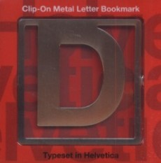 Clip-On Metal Letter Bookmark - písmeno D