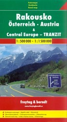 Rakousko 1:500 000 & Střední Evropa - tranzit 1:1 500 000