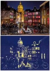 Noční Amsterdam - Neon puzzle (1000 dílků)