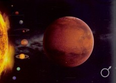 Mars, Marte - 3D pohlednice