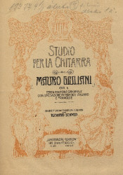 Giuliani Studie pro kytaru Studio per la Chitarra Op.1