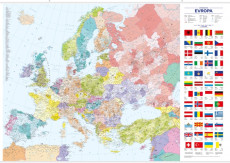 Evropa – administrativní dělení, nástěnná mapa, 1 : 4 500 000