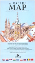 A useful map of Prague center with 69 illustrated monuments