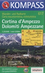 Cortina d'Ampezzo, Dolomiti Ampezzane 1 : 25 000