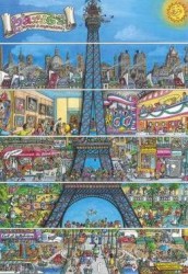 Eiffelova věž kreslená - Puzzle (500 dílků)