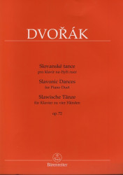 Slovanské tance Op. 72 čtyřruční klavír