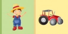 Mini kniha - Farmář / Traktor