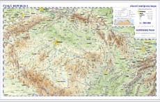 Česká republika - obecně zeměpisná mapa 1 : 500 000