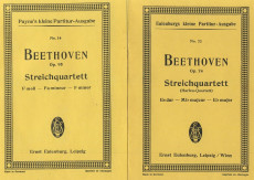 Beethoven smyčcové kvartety Op. 74 a 95 partitury