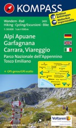 Alpi Apuane, Garfagnana, Carrara, Viareggio 1:50 000