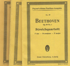 Beethoven smyčcové kvartety Op. 59 1-3 "Razumovské" partitury