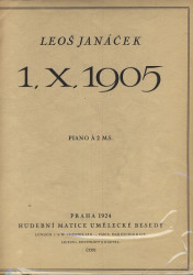 Sonáta 1. X. 1905 Z ulice pro klavír první vydání Janáček