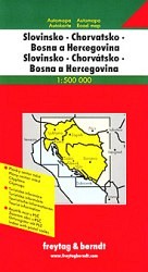 Slovinsko, Chorvatsko, Bosna a Hercegovina 1 : 500 000