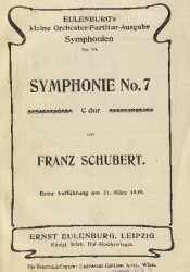 Symfonie č. 7 C dur partitura
