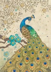 Peacock Collage - přání (D154)