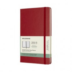 2019 Moleskine Notebook Scarlet Red Large Weekly 18-month Diary Hard (July 201