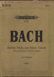 Bach čtyřruční klavír Italský koncert