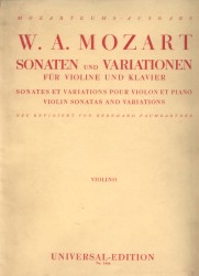 Sonáty a variace Mozart houslový part