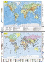 Svět - politická a obecně zeměpisná mapa 1:80 000 000