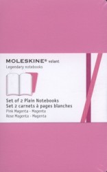 Moleskine Set of 2 Plain Notebooks (Pink, Magenta)