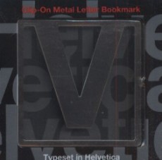 Clip-On Metal Letter Bookmark - písmeno V