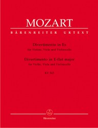 Divertimento in Es für violine, viola und violoncello KV 563
