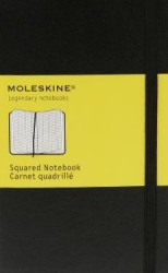 Zápisník Moleskine tvrdý čtverečkovaný černý S