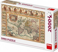 Puzzle Historická mapa svět- 2000