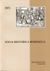 Folia Historica Bohemica, 25/1