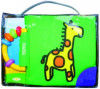 Látková kniha s chrastítkem - Žirafa