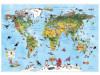 Ilustrovaná mapa světa pro malé cestovatele - s plastovými lištami