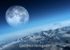 Měsíc skály led - 3D pohlednice