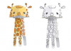 3D žirafa k vymalování