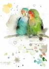 Lovebirds - přání (F013)