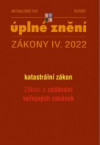 Aktualizace IV/3 2022 - Zákon o zadávání veřejných zakázek, Katastrální zákon