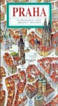 Praha - panoramatická mapa středu města a průvodce