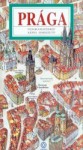 Prága - városközpont panoráma és ismertetö térképe