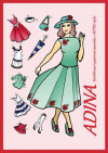 Adina - Vystřihovací papírová panenka v retro stylu