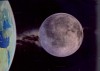 Moon, Lune, Luna - 3D pohlednice